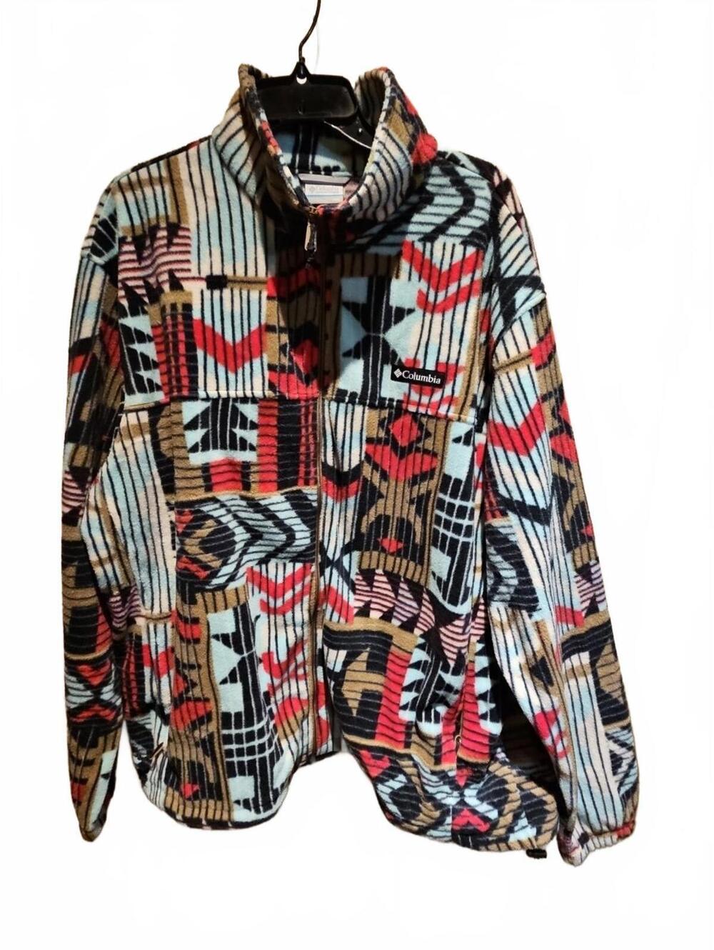 Columbia Aztec Print Full Zip Fleece Jacket Women’s XXL